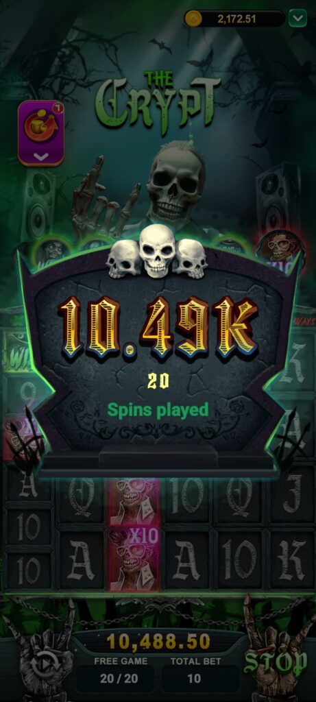 The crypt game high betting win - 